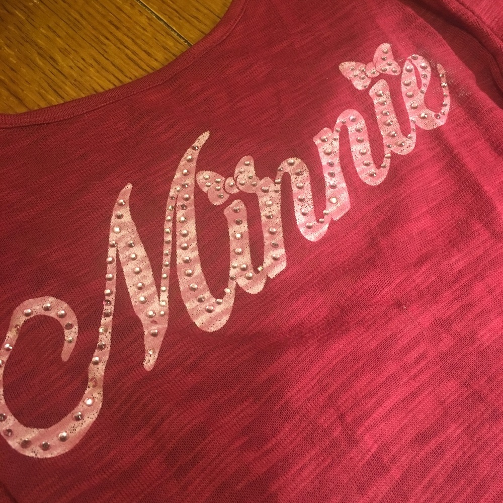 👚Disney Long Sleeve Rhinestone Minnie Shirt 👚